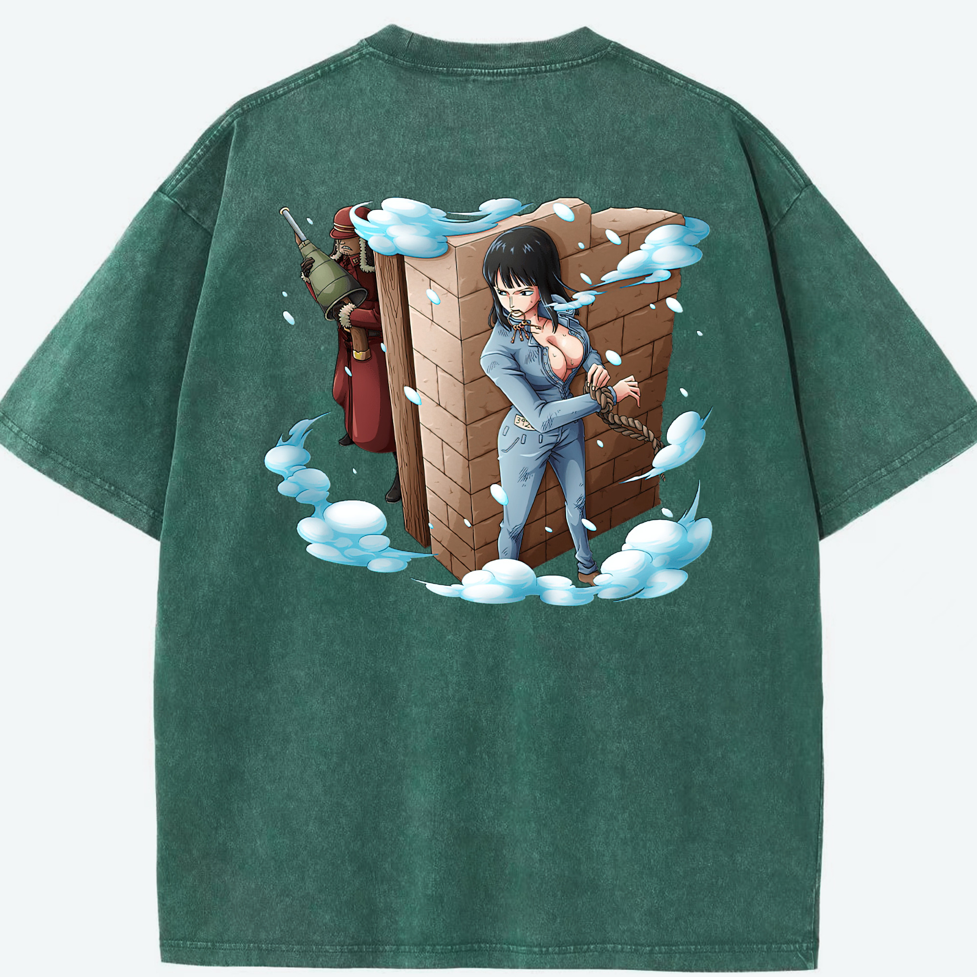 ワンピース ニコ・ロビン ONE PIECE Nico Robin 綿100% ヴィンテージ風 半袖Tシャツ（背面プリント）